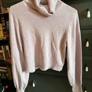 Lavender Wilfred Cropped Turtleneck, Size M